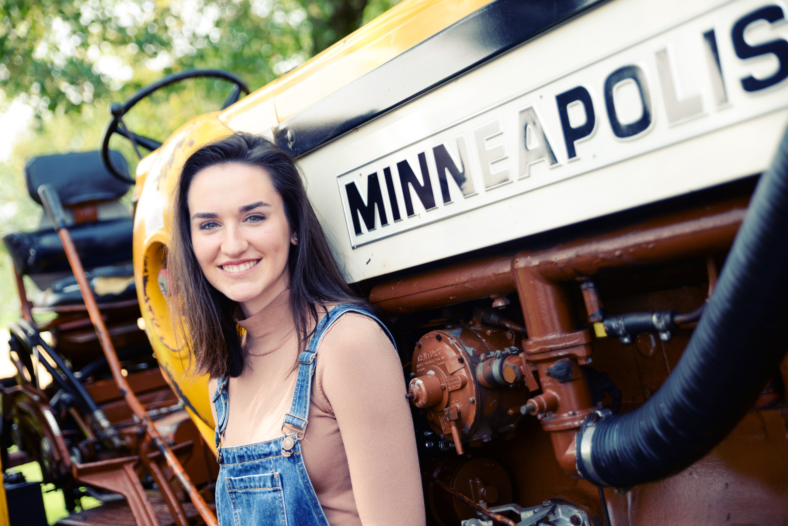 Yellow Tractor, seniors photograph by Giraffe Photography